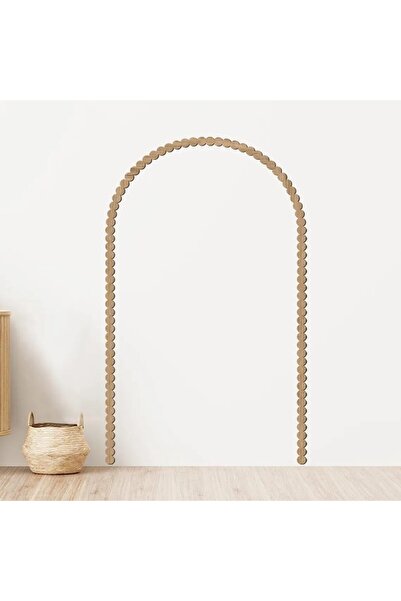 DECOMALL ( PP-40 ) Yuvarlak Desen 3mm Kabartmalı Ahşap Bohem Çerçeve Kemer Du...