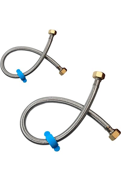 First pro Pack of 2 Flexible Pipe Stainless Steel Braided Hose for Toilet/Tap...