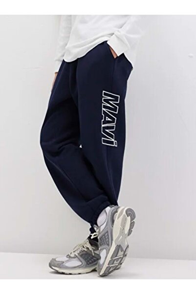 Mavi 0010208 Logo Printed Men's Sweatpants Dark Blue