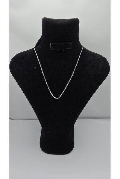 ahsenaksesuar2025 Stainless Steel Silver Color Square Chain Necklace