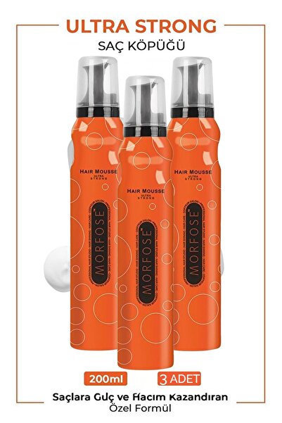Morfose Ultra Strong Köpük 200 ml 3 Adet