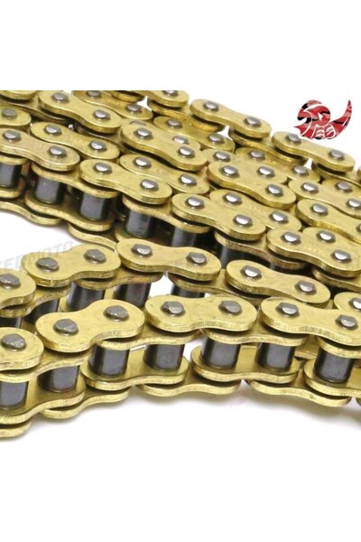 EAYMOTO Drift L 125 Oringli Gold Sarı Teker Zinciri 428 /128 Bakla Supermoto