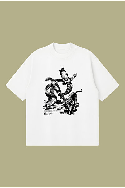 PURE POWER Represent Jungle Boxy Fit Oversized Unisex Tshirt – Printed T-Shir...