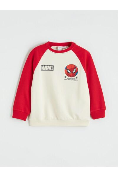 LC Waikiki LCW Kids Spider-Man Baskılı Erkek Çocuk Sweatshirt