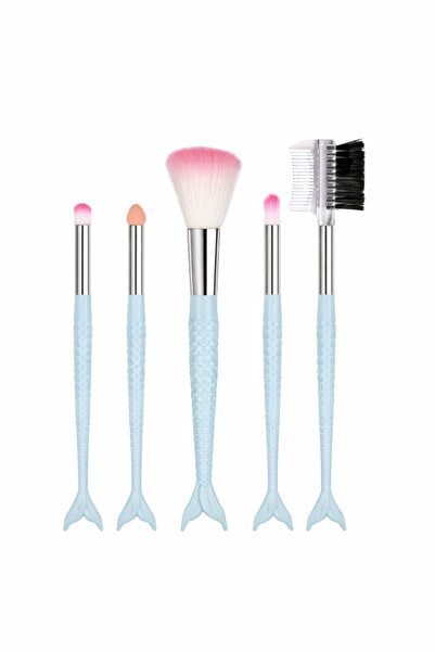 keyfisepet en keyifli sepet Deniz Kızı Tasarımlı 5’li Makyaj Fırça Seti – All...