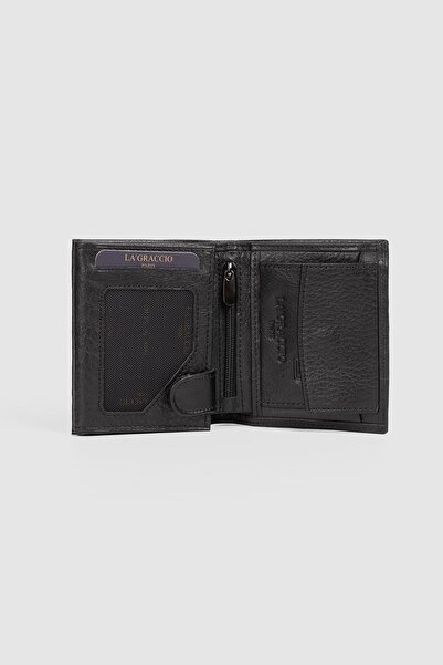 Store Must Rfid Protected Genuine Leather Men's Wallet with Coin Compartment