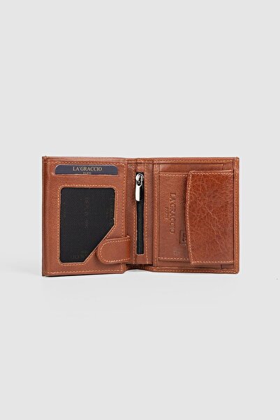 Store Must Rfid Protected Genuine Leather Men's Wallet with Coin Compartment
