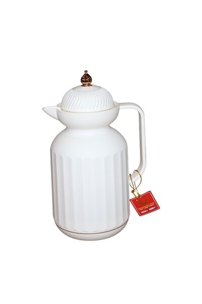 WDA إبريق قهوة حراري معزول سعة 1 لتر بغطاء مزخرف