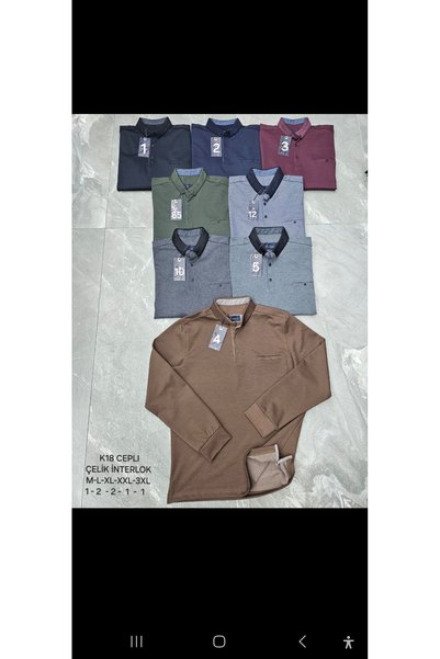 Cinar erkek giyim Single Pocket Men's Sweater Steel Fabric