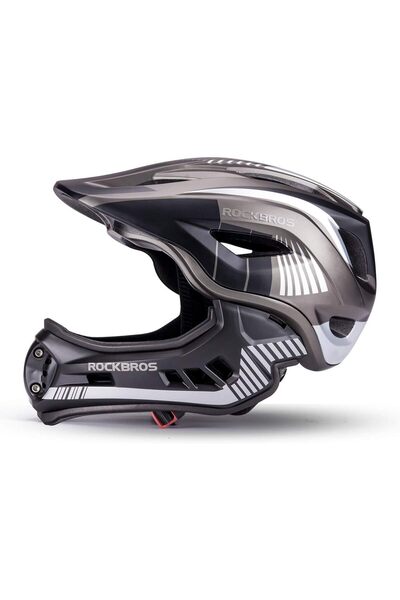Other Rockbros Full Face Kids Helmet Gray, 55-58 cm