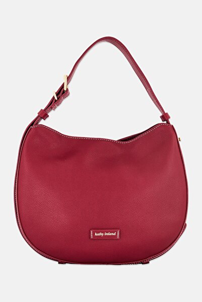 Kathy Ireland Women Brand Logo Shoulder Bag, Maroon
