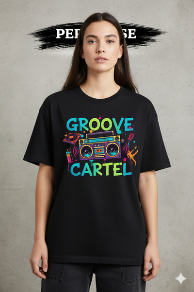 YRN COLLECTION Μπλουζάκι Unisex με στάμπα κουλτούρας χιπ-χοπ, από χτενισμένο ...