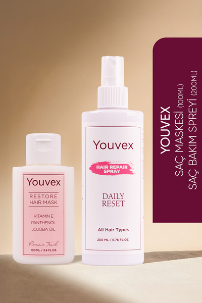 The Youvex Saç Bakım Maskesi 100ml+ Saç Bakım 200 ml 2li Saç Bakım Seti