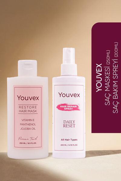 The Youvex Saç Bakım Maskesi 250ml+ Saç Bakım 200 ml 2li Saç Bakım Seti
