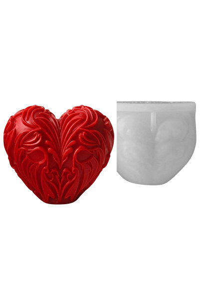 MILMATT Matrita de silicon, Milmatt, Model Inima 1, pentru lumanari, , 89 x 6...