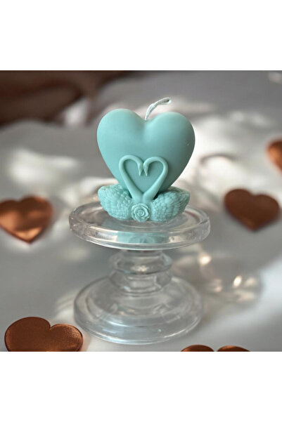 MILMATT Matrita de silicon, Milmatt, Model Inima cu Lebede, pentru lumanari, ...