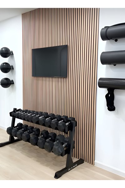 Rane Fitness Equipment Rane Dambıl Standı 3 Adet Pilates Topu Rafı 3 Adet Duvara Monte Mat Rafı Standı