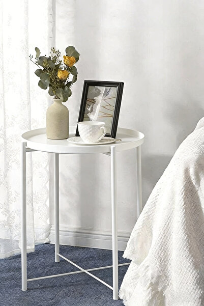 dida-cosmos Round Steel Table Black 45x53x45cm