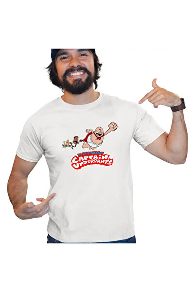 OEM Men's T-Shirt Captain Underpants Epic Tales Captain Underpants Flying Geo...