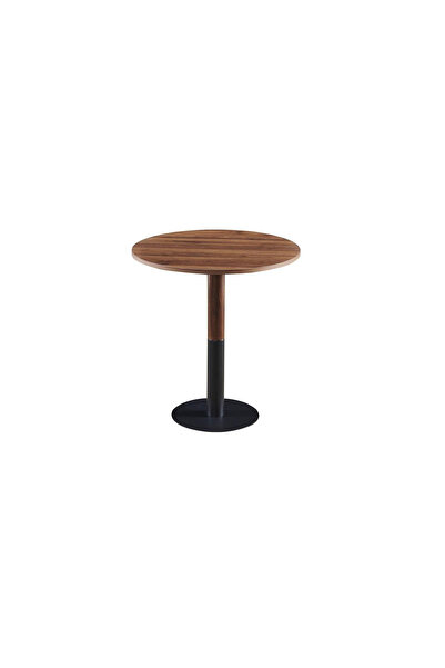 DEC4 A cafe table with a distinctive and modern circular design.