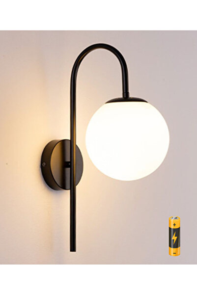 burenze Modern Camlı Pilli AplikKablosuz Aç Kapa Butonlu Tak Çalıştır Siyah G...