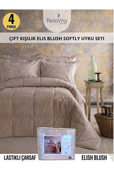 Perlavita Home Apricitas ELIS BLUSH Çift Kişilik Softly Uyku Seti / 4 Parça