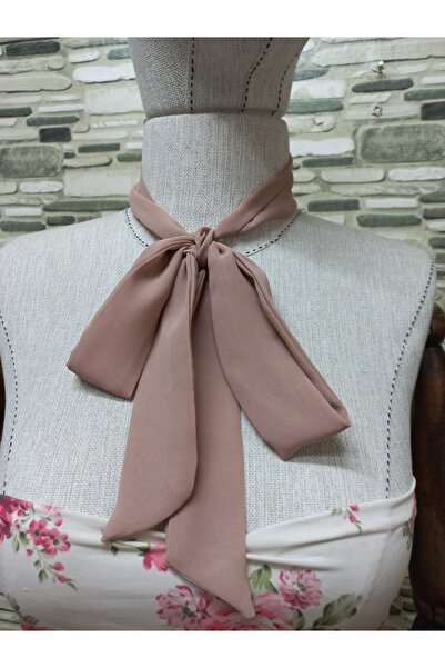 es moda shop Biana Long 200×5 Chiffon Neck Tie in Flesh Color