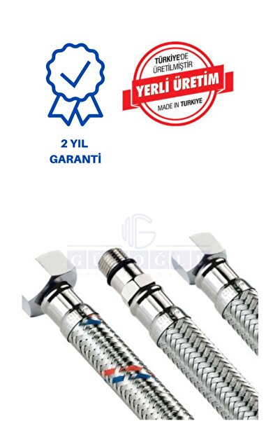 GÜLOĞLU STROPİYER 3/8-m10 100 Cm Batarya Flexi Hortum (PASLANMAZ ÇELİK, CONTALI)