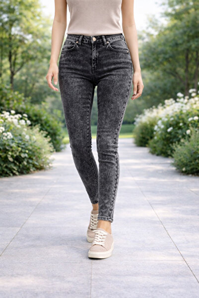 DELDNM Mila Women's Smoked Super Skinny Fit Stretchy Stretch Fabric High Wais...