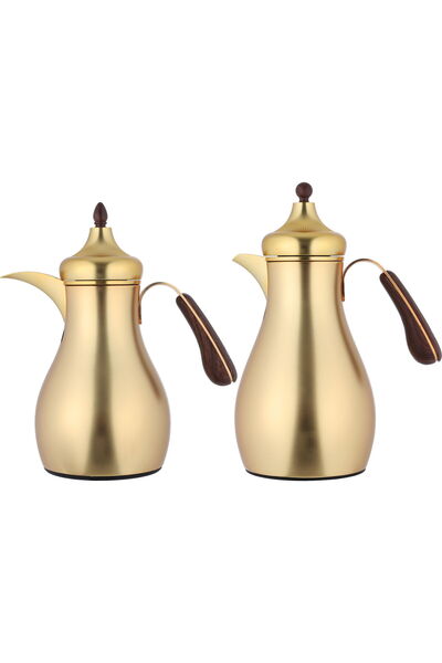 AZOZ MERCHLY Al Saif Gallery Sama Thermos Set, 0.7/1 Liter, 2 Pieces, Inner G...