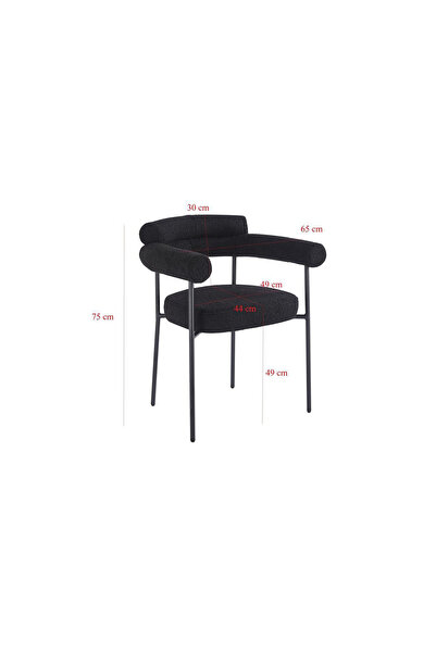 DEC4 Single round chair with distinctive bouclé fabric