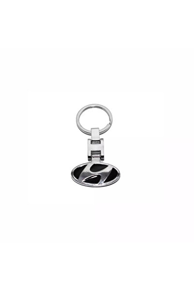 Hyundai Breloc, 3D Negru cu Două Fețe, Metalic