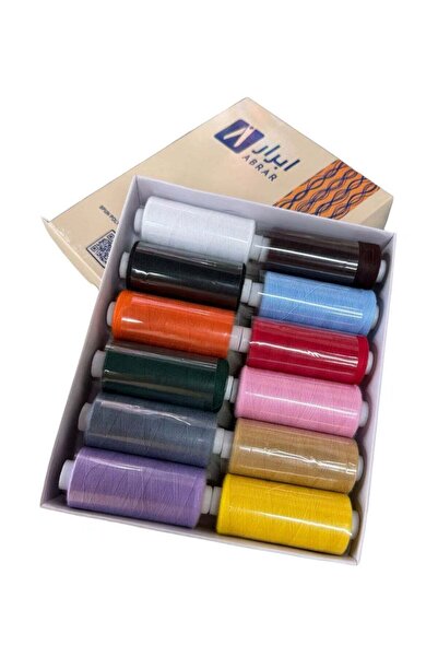 Abrar 12-Piece High Quality Indian Polyester Sewing Thread Set Perfect For Al...