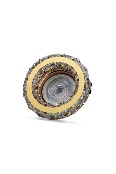 Noas Apollon Gold Kristal Taşlı Spot Aydınlatma Kasası – Dekoratif Tavan Spotu