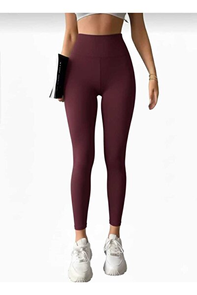 jeneric Burgundy Push up High Waist Shaping / Sculpting Tights