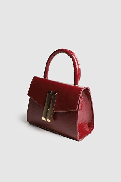 Store حقيبة يد نسائية من الجلد المجعد من زامبي مع حزام