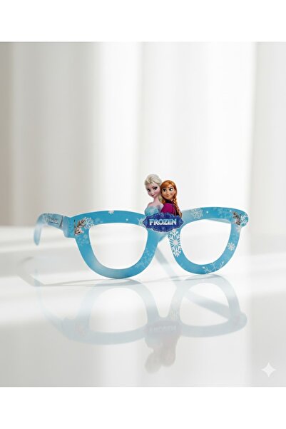 partyy bag Elsa Temalı Kağıt Gözlük 6 Adet Parti Gözlüğü