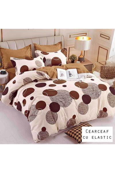 Patul Bed Linen 6 Pieces, Fine Cotton, Sulphur, Double Bed, 2 Persons, Fitted...