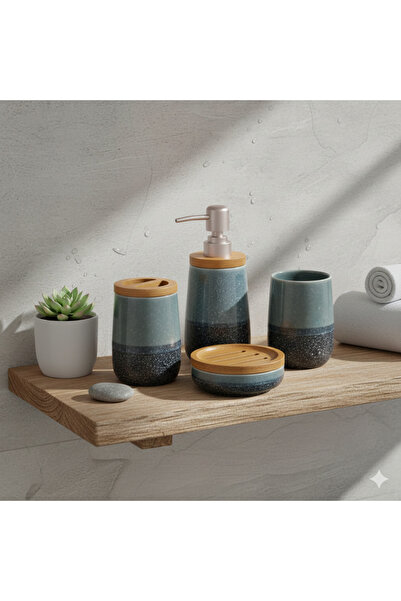 casa rosa 4-piece ceramic bath accessories set