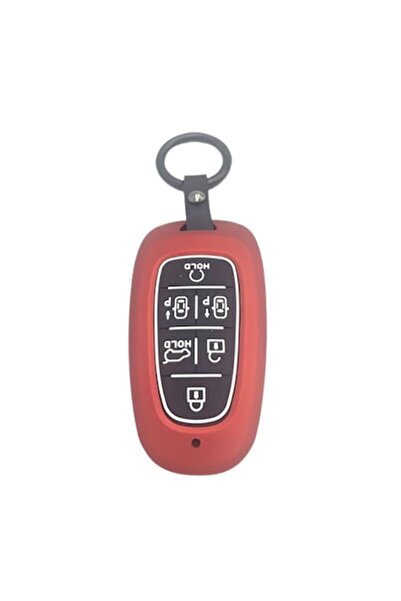 OEM Red Silicone Case for Hyundai Key Santa Fe Tucson 2020 2021 2022 NEXO NX4...