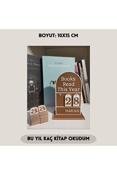 Hediyem Senin İçin Kitap Okuma Sayacı | Books Read This Year Sayacı | 10x15 C...