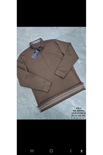 Cinar erkek giyim Collared Men's Sweater Steel Fabric Flexible