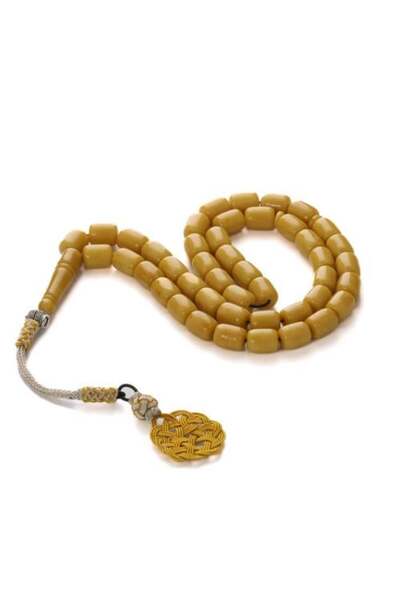 Shaka Khatam مسبحة فاخرة من غبار الكهرمان، 45 حبة - شكا خاتم