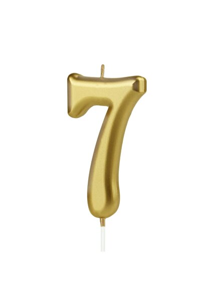 baloanepetrecere.ro Gold cake candle number 7 - 8.5 cm