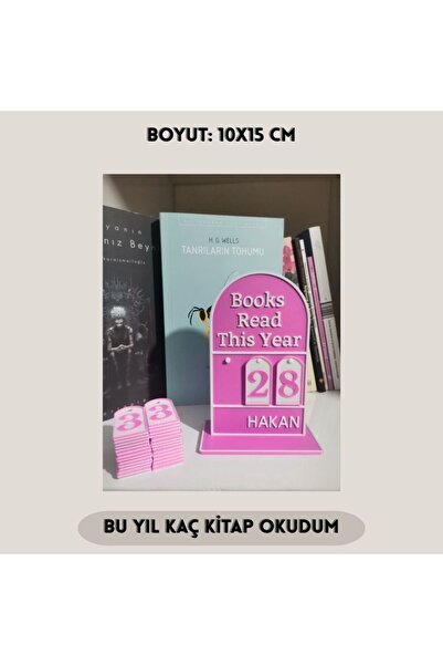 Hediyem Senin İçin Kitap Okuma Sayacı | Books Read This Year Sayacı | 10x15 C...