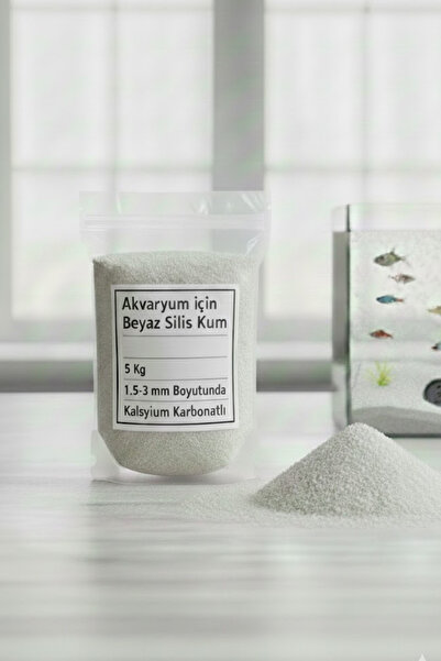 decoronay 5 kg Beyaz Dolamit Akvaryum ( Kalsiyum Karbonatlı Beyaz) Kumu 1.5 -...