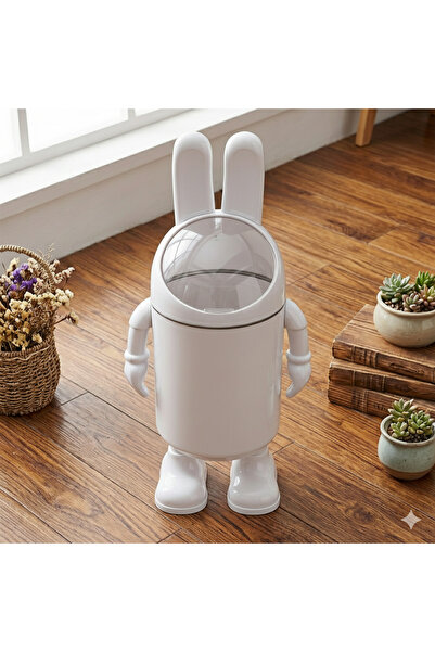 casa rosa ASTRONUT plastic waste bin 16 L -white