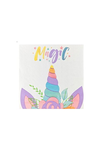baloanepetrecere.ro Set of 10 Magic unicorn napkins 33x33 cm