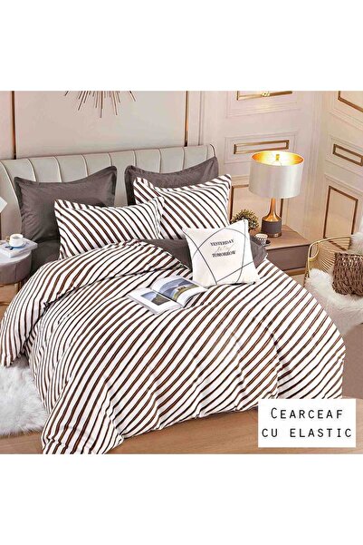 Patul Bed Linen 6 Pieces, Fine Cotton, Sulphur, Double Bed, 2 Persons, Fitted...