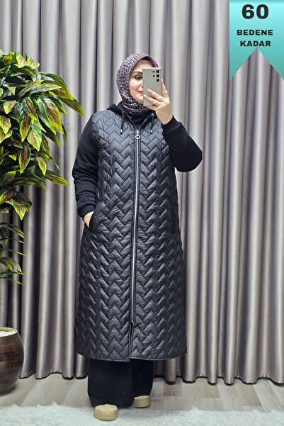 Elmas Tesettür Women's Clothing Plus Size Quilted Sergeant Pattern Sleeves Th...